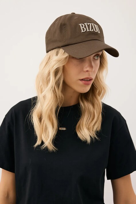 Bizuu șapcă de baseball din bumbac ZANE culoarea maro, ZANE BRĄZOWY