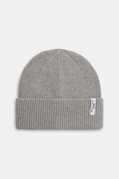 Marc O'Polo czapka bawełniana kolor szary 5000007169
