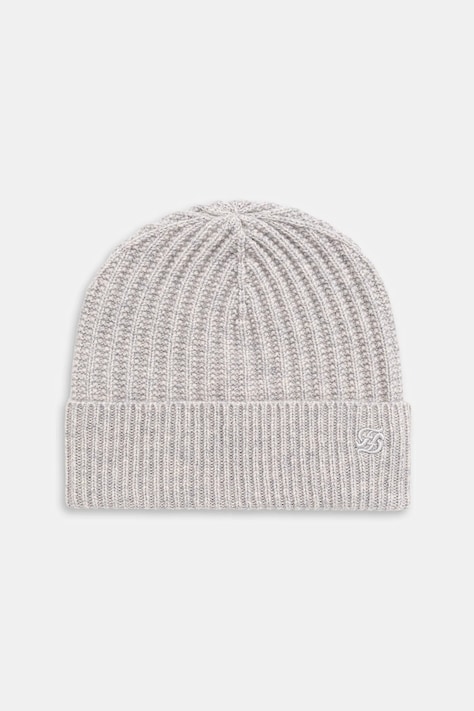 FROM FUTURE czapka kaszmirowa kolor szary ABO03515