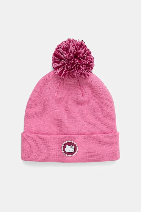 Puma czapka dziecięca PUMA x HK&FR Mid Crown Pom Beanie kolor różowy 026562