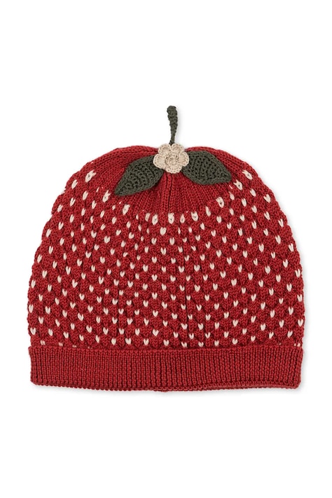 Dječja vunena kapa Konges Sløjd STRAWBERRY BEANIE boja: crvena, KS104000