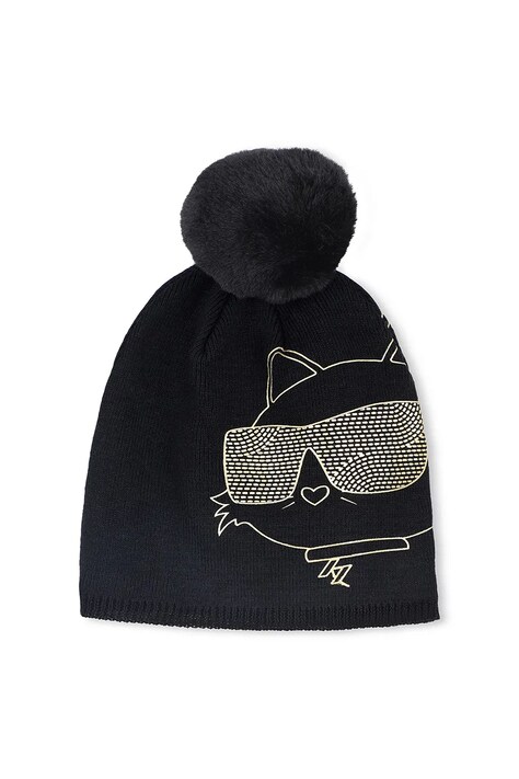 Karl Lagerfeld czapka kolor czarny Z31008