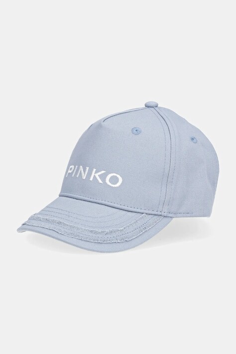 Pinko czapka z daszkiem bawełniana dziecięca kolor niebieski KFCP001.C.CF046