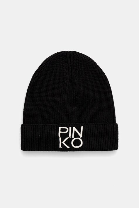 Pinko czapka kolor czarny KFCP003.C.FL085