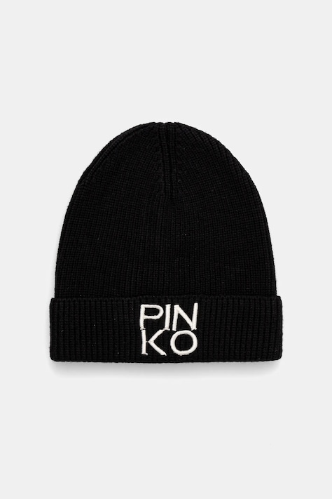 Pinko czapka kolor czarny KFCP003.C.FL085