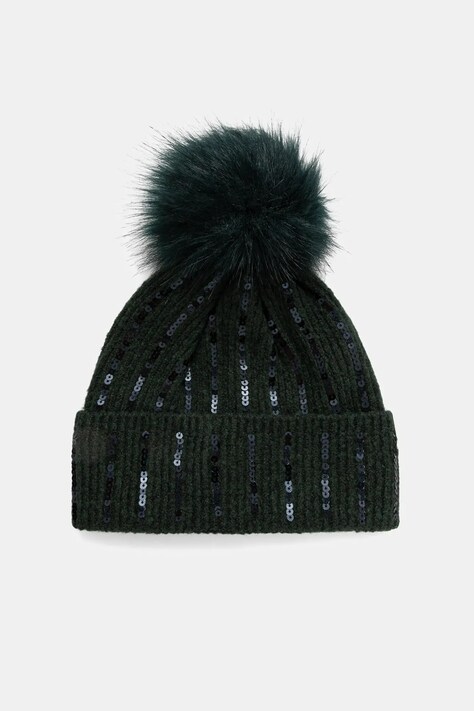 United Colors of Benetton czapka dziecięca kolor zielony 65W8CA02X