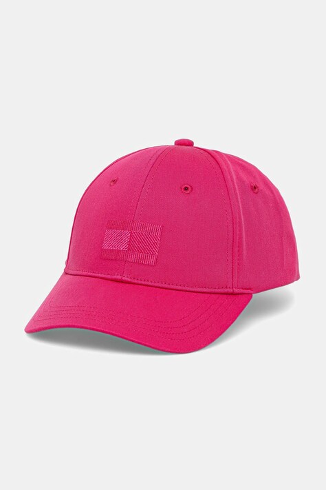 Кепка Tommy Hilfiger колір рожевий однотонна AU0AU01980