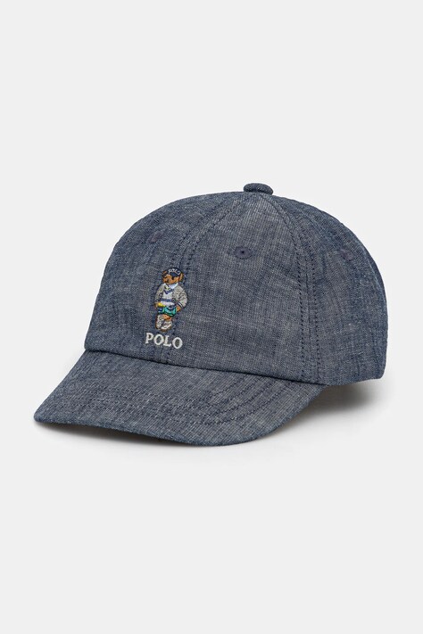 Polo Ralph Lauren czapka z daszkiem bawełniana kolor niebieski 320971817001