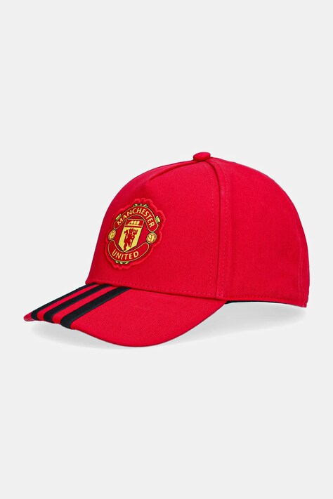 adidas Performance șapcă din bumbac pentru copii Manchester United culoarea rosu, JV5888