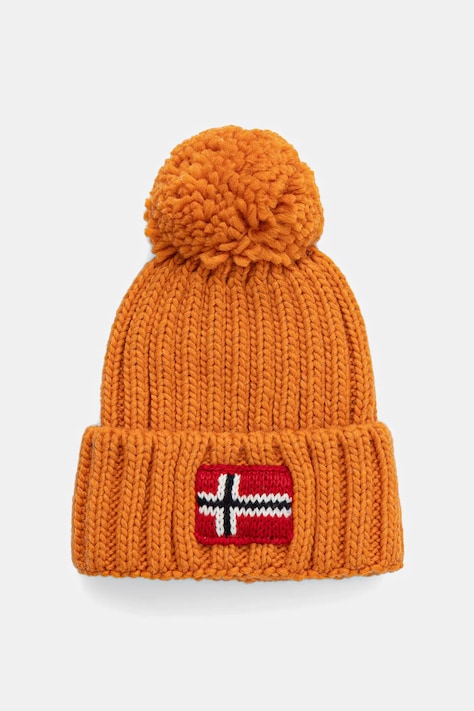 Napapijri căciulă din lână pentru copii SEMIURY culoarea portocaliu, NP0A4GMHA681