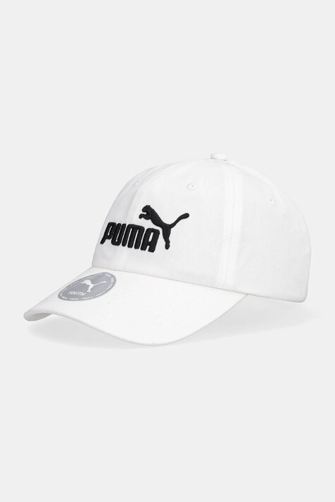 Puma czapka z daszkiem bawełniana ESS NO.1 LOGO BB Cap Jr kolor biały 026554