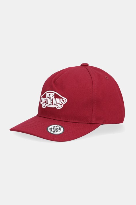 Otroška bombažna bejzbolska kapa Vans Vans Classic Snapback bordo barva, VN000Q1ABRD1