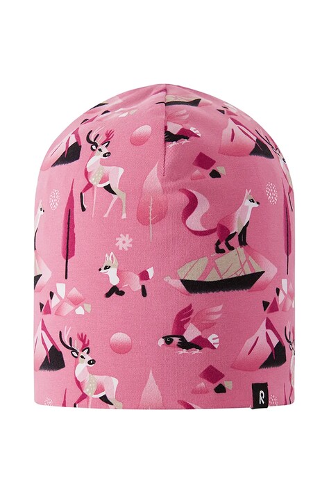 Reima czapka dwustronna dziecięca Tanssi kolor różowy 5300056E