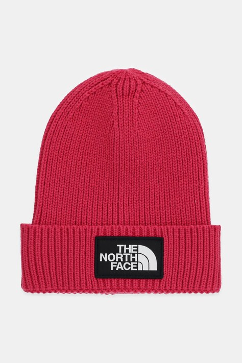 The North Face czapka dziecięca KIDS TNF LOGO BOX CUFFED BEANIE kolor różowy NF0A8CGUBOS1