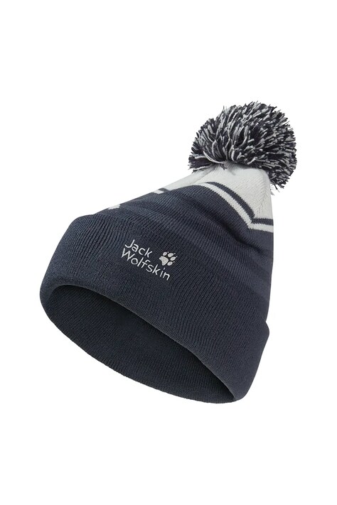 Jack Wolfskin czapka dziecięca STRIPY POMPOM BEANIE K kolor granatowy A65252