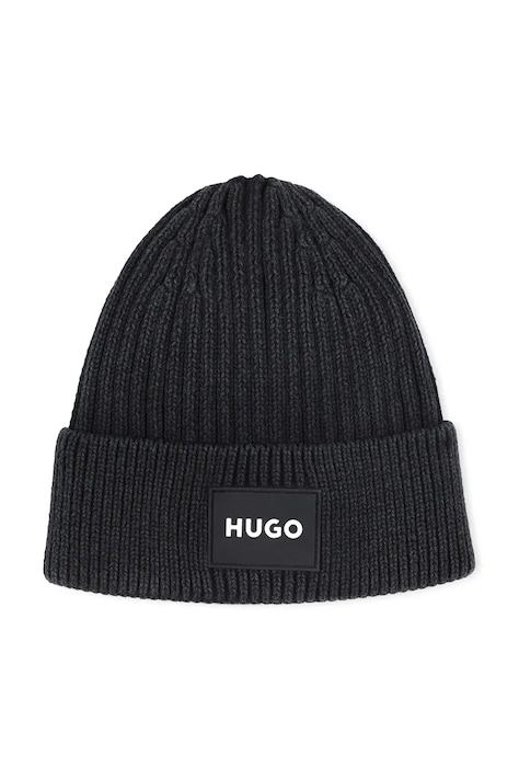 HUGO căciulă de bumbac pentru copii culoarea negru, G00563