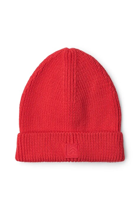 Liewood czapka bawełniana dziecięca Ezra Beanie kolor czerwony LW20106