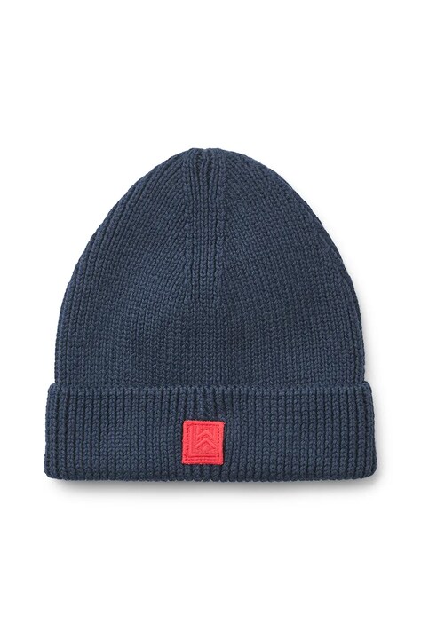 Liewood czapka bawełniana dziecięca Ezra Beanie kolor granatowy LW20106