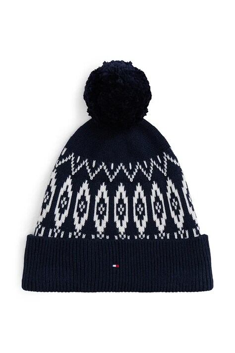 Tommy Hilfiger czapka bawełniana dziecięca kolor granatowy KB0KB10132