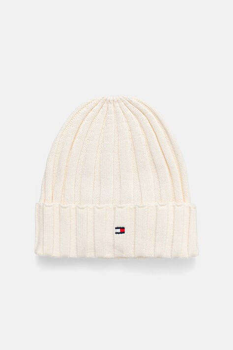Tommy Hilfiger czapka bawełniana dziecięca kolor biały AU0AU02004