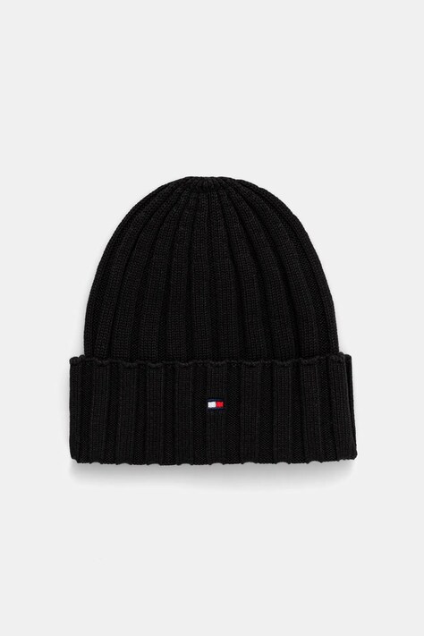 Tommy Hilfiger czapka bawełniana dziecięca kolor czarny AU0AU02004