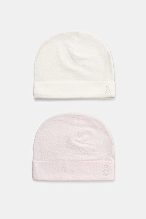 United Colors of Benetton czapka dziecięca 2-pack kolor różowy 3DKAAA001