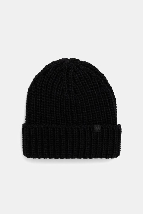 United Colors of Benetton căciulă din lână pentru copii culoarea negru, 105HCA014