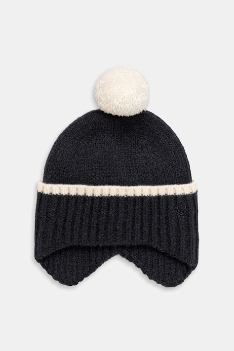United Colors of Benetton czapka dziecięca kolor granatowy 6N1KGA01N