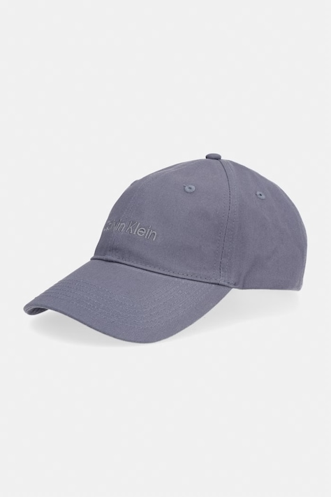 Calvin Klein бейзболна шапка мъжка от памук синя LV04D5003G