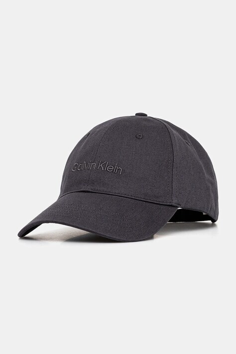 Calvin Klein șapcă de baseball din bumbac culoarea bleumarin, cu imprimeu, LV04D5003G