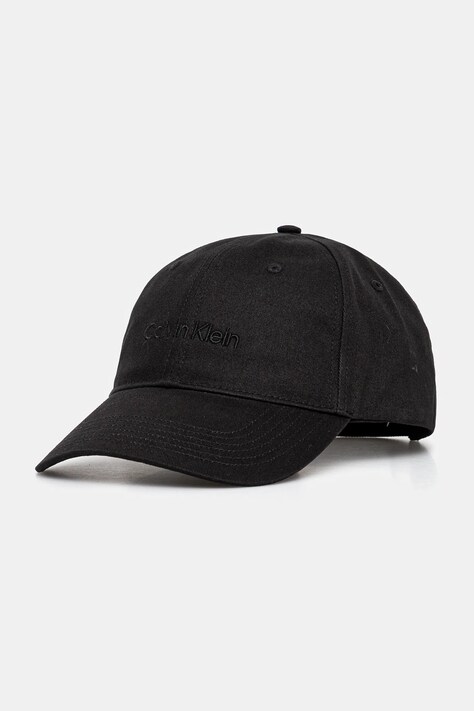 Calvin Klein șapcă de baseball din bumbac culoarea negru, cu imprimeu, LV04D5003G