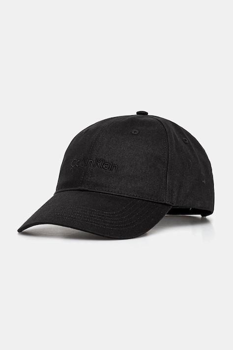 Calvin Klein șapcă de baseball din bumbac culoarea negru, cu imprimeu, LV04D5003G