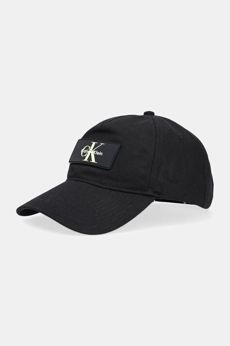 Calvin Klein czapka z daszkiem bawełniana kolor czarny LV04D5042G