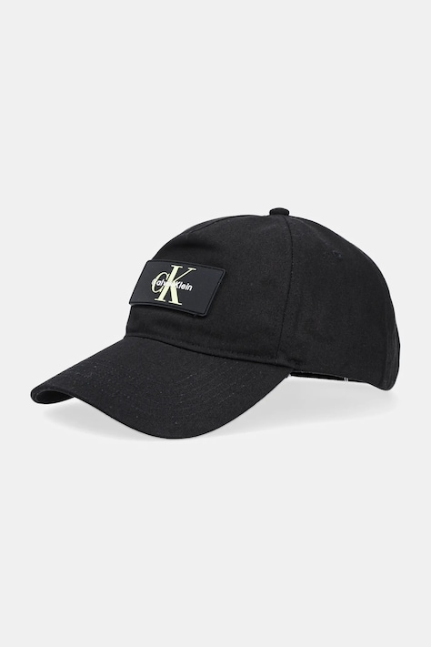 Bavlněná baseballová čepice Calvin Klein černá barva, LV04D5042G