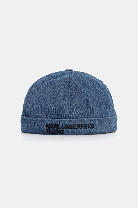 Detská bavlnená čiapka Karl Lagerfeld Jeans z tenkej pleteniny, bavlnené, A3M33108