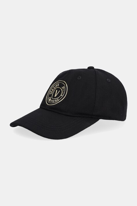 Versace Jeans Couture czapka z daszkiem bawełniana kolor czarny 79GAZK26 ZG388