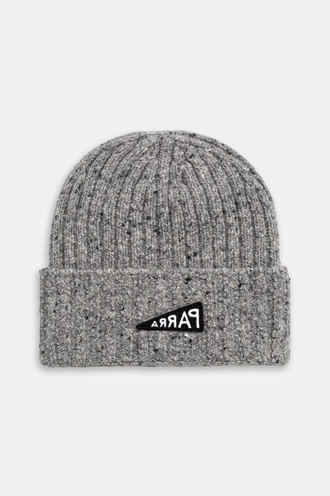 Čepice s příměsí vlny by Parra Reversed flag šedá barva, 54477