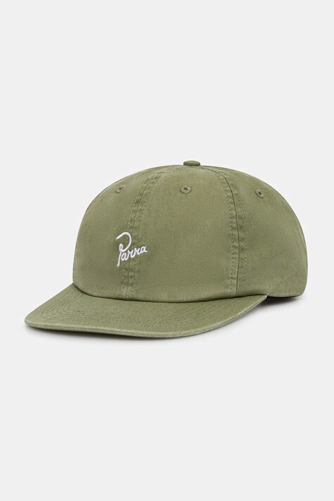 by Parra șapcă Signature 6 panel culoarea verde, 54472
