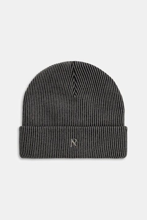 Represent czapka Rib Knit Beanie kolor szary MLM100354