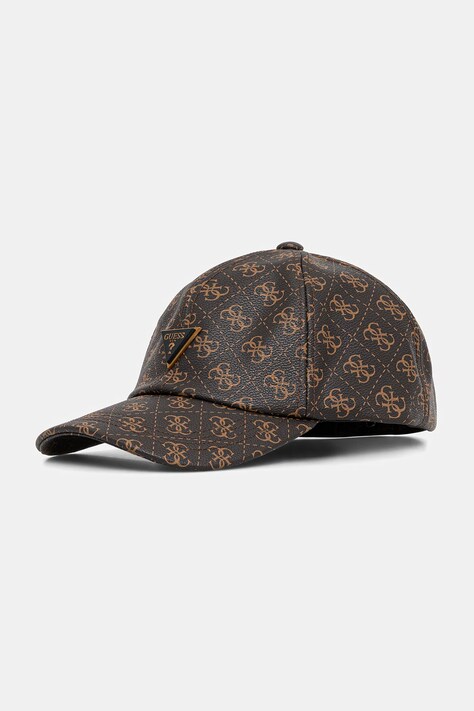 Guess czapka z daszkiem MILANO kolor brązowy AM9546 POL01