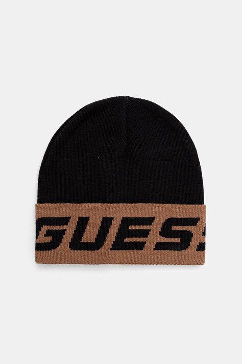 Guess czapka kolor czarny AM9582 POL01