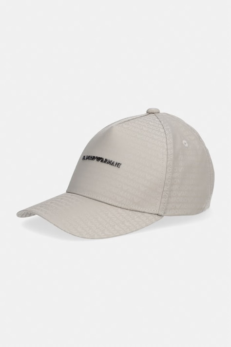 Emporio Armani czapka z daszkiem kolor beżowy EM003741 AF15384