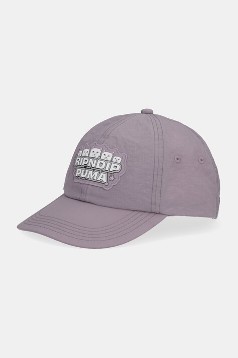 Puma czapka z daszkiem PUMA x RIPNDIP kolor fioletowy 26595