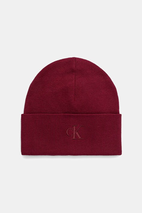 Calvin Klein căciulă culoarea bordo, LV04D8020G
