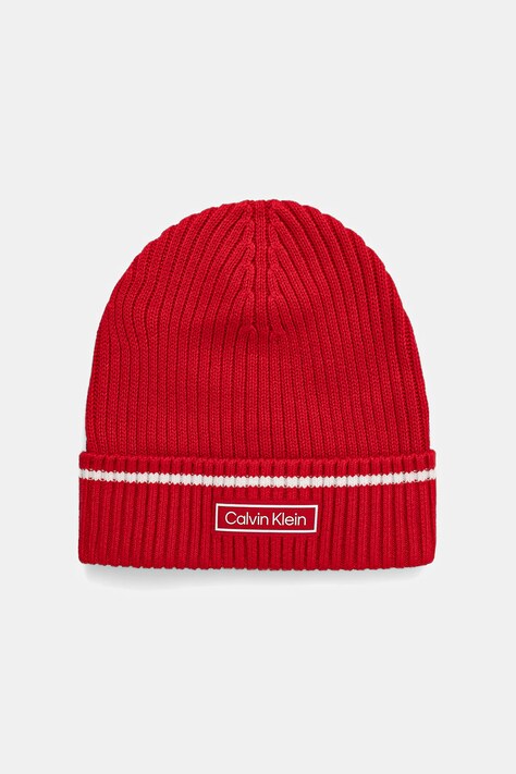 Calvin Klein czapka z domieszką wełny dziecięca kolor czerwony LV04D8054G