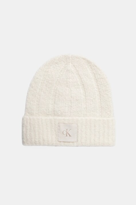 Calvin Klein czapka z wełną kolor beżowy LV04D8065G
