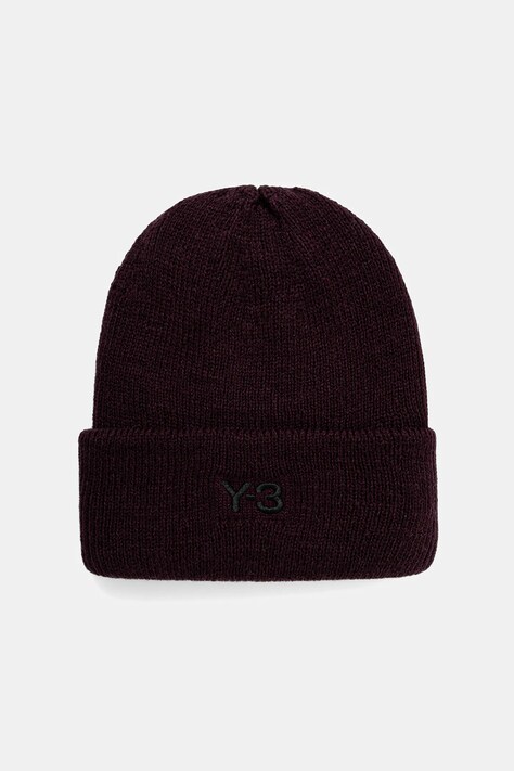 Y-3 czapka z dodatkiem wełny Beanie kolor fioletowy KC0446