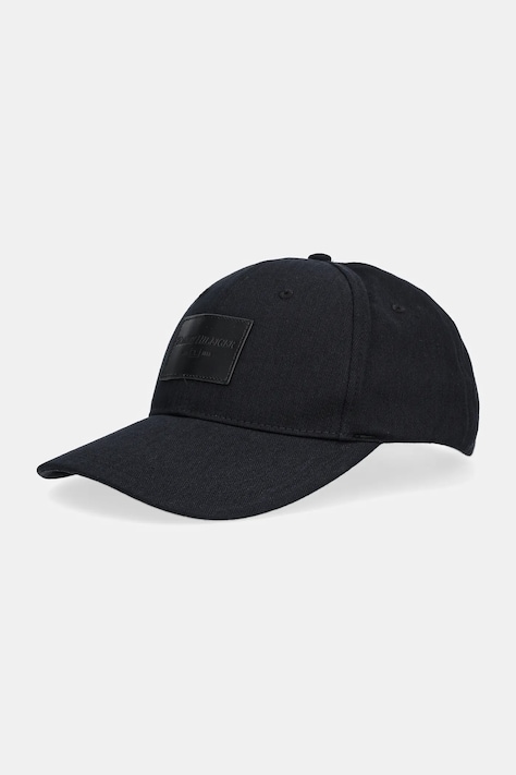 Bavlnená šiltovka Tommy Hilfiger čierna farba, AM0AM13585