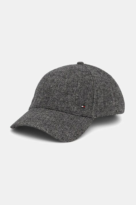 Tommy Hilfiger czapka z daszkiem z wełną kolor szary AM0AM13784
