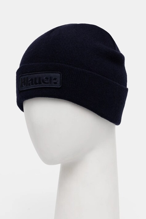 Шапка з вовною Blauer CHESHIRE — AW25-CAM074, темно-синій — фото 3